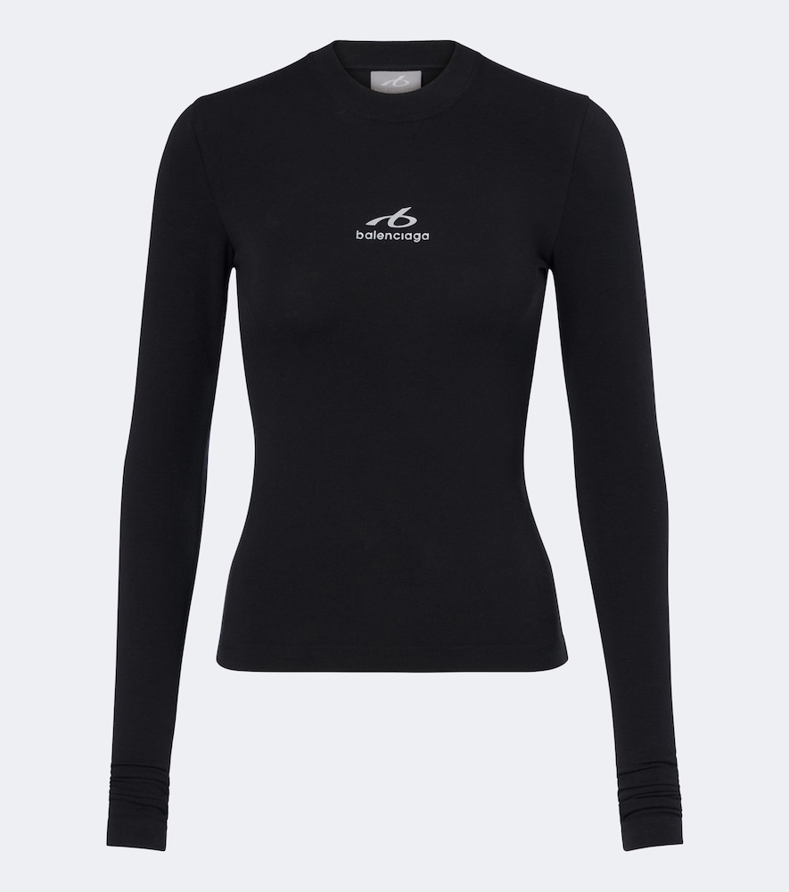 T-shirt in jersey di misto cotone con logo