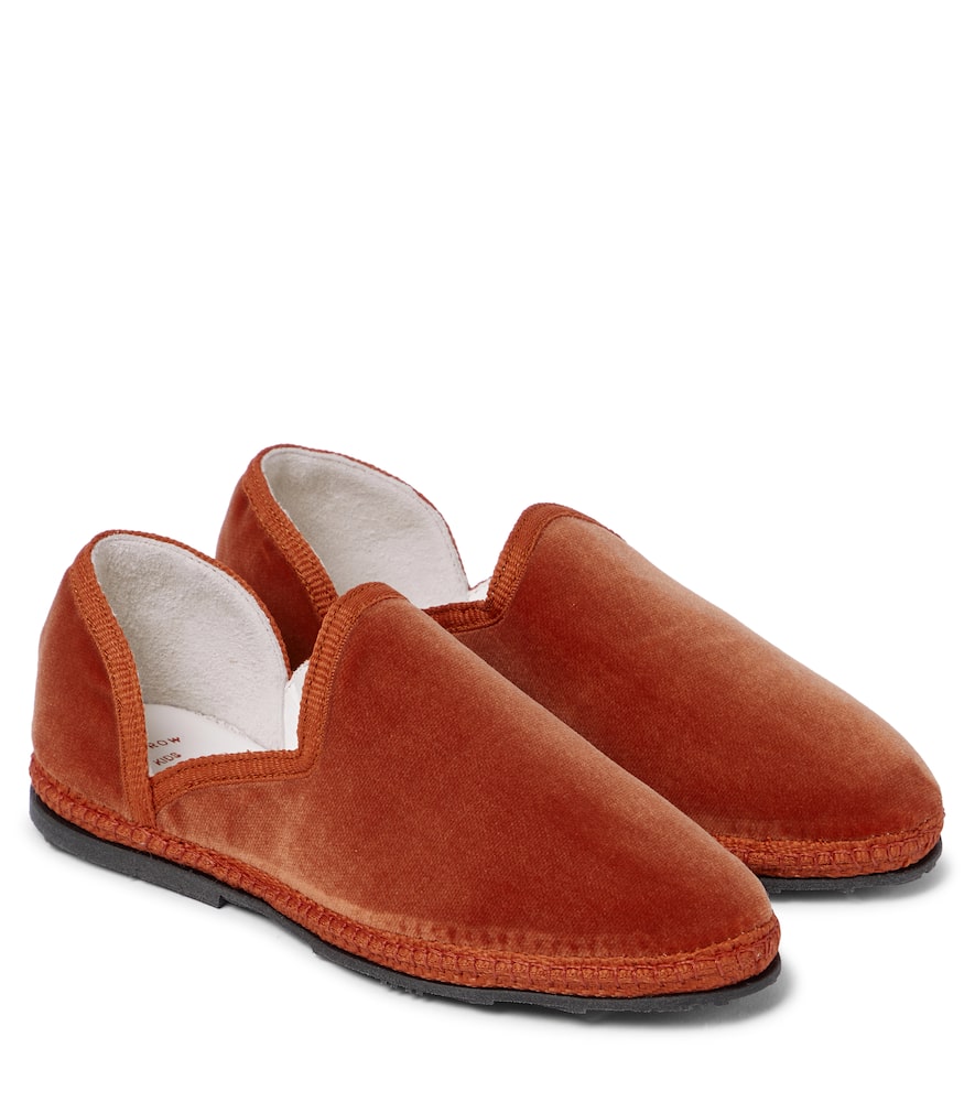 The Row Kids Friulane velvet loafers