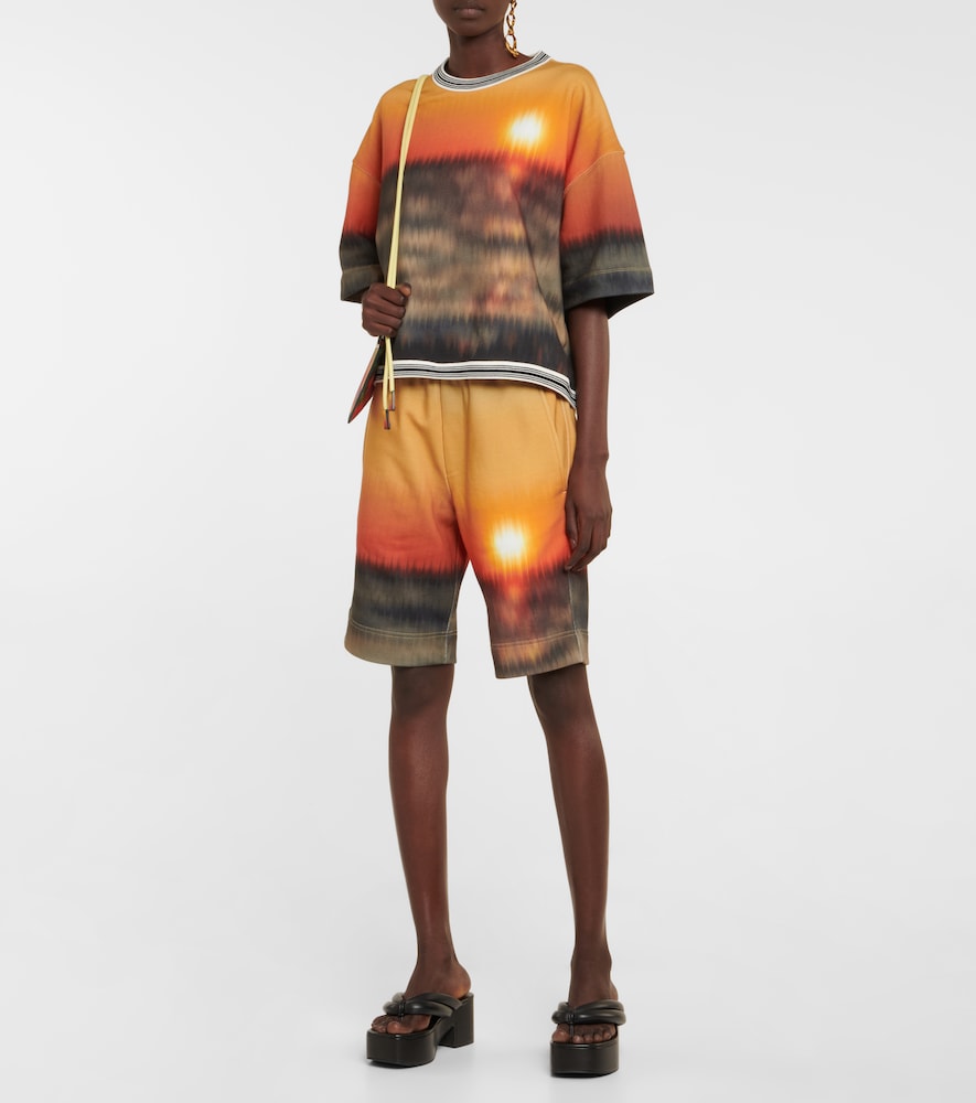  Dries Van Noten Dries Van Noten Printed Cotton Jersey Shorts 