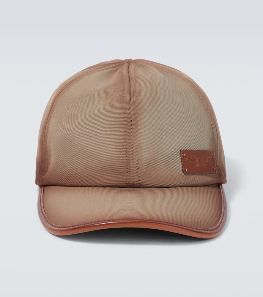 Shop Giorgio Armani Logo Baseball Cap In Tortora