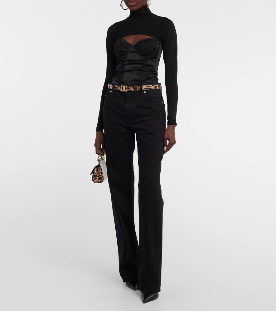 Shop Dolce & Gabbana X Kim Turtleneck Shrug In Nero