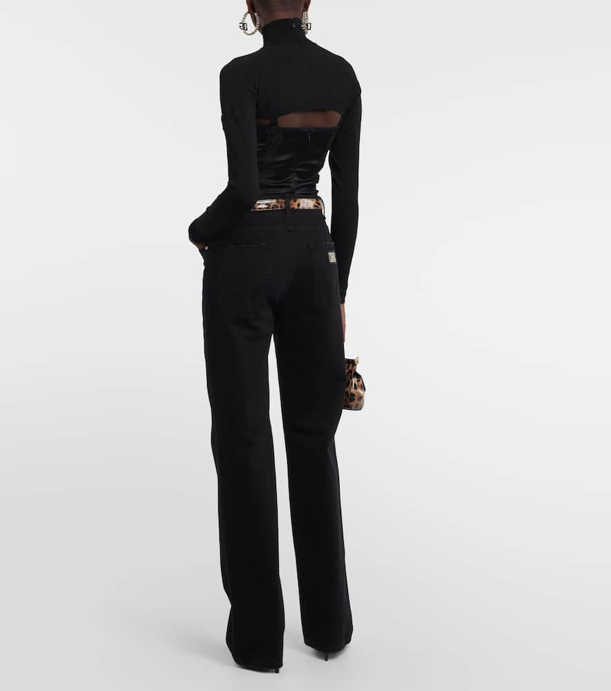 Shop Dolce & Gabbana X Kim Turtleneck Shrug In Nero