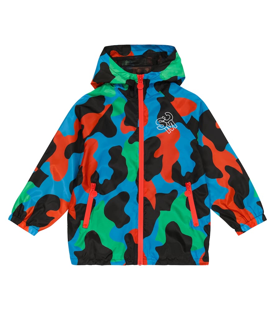 Stella Mccartney Kids' Camouflage-print Hooded Jacket In Multicolour
