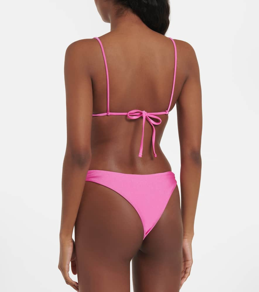 Shop Jade Swim Via Triangle Bikini Top In Azalea Sheen