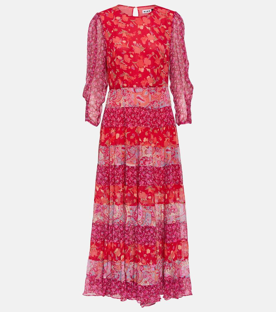 Rixo Kristen floral voile midi dress