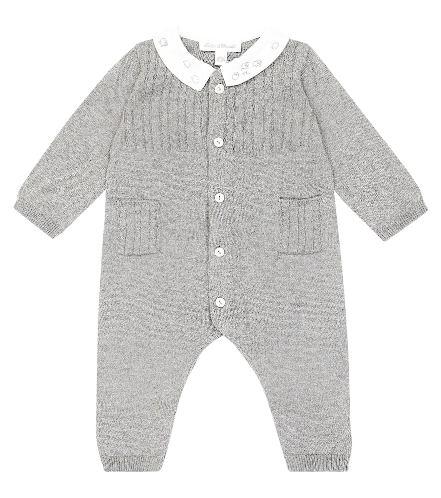 Tartine et Chocolat Baby cable-knit cotton-blend onesie