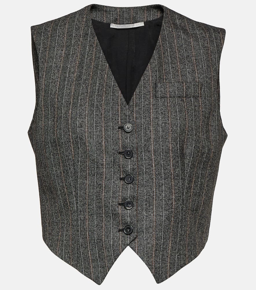 Cropped wool vest