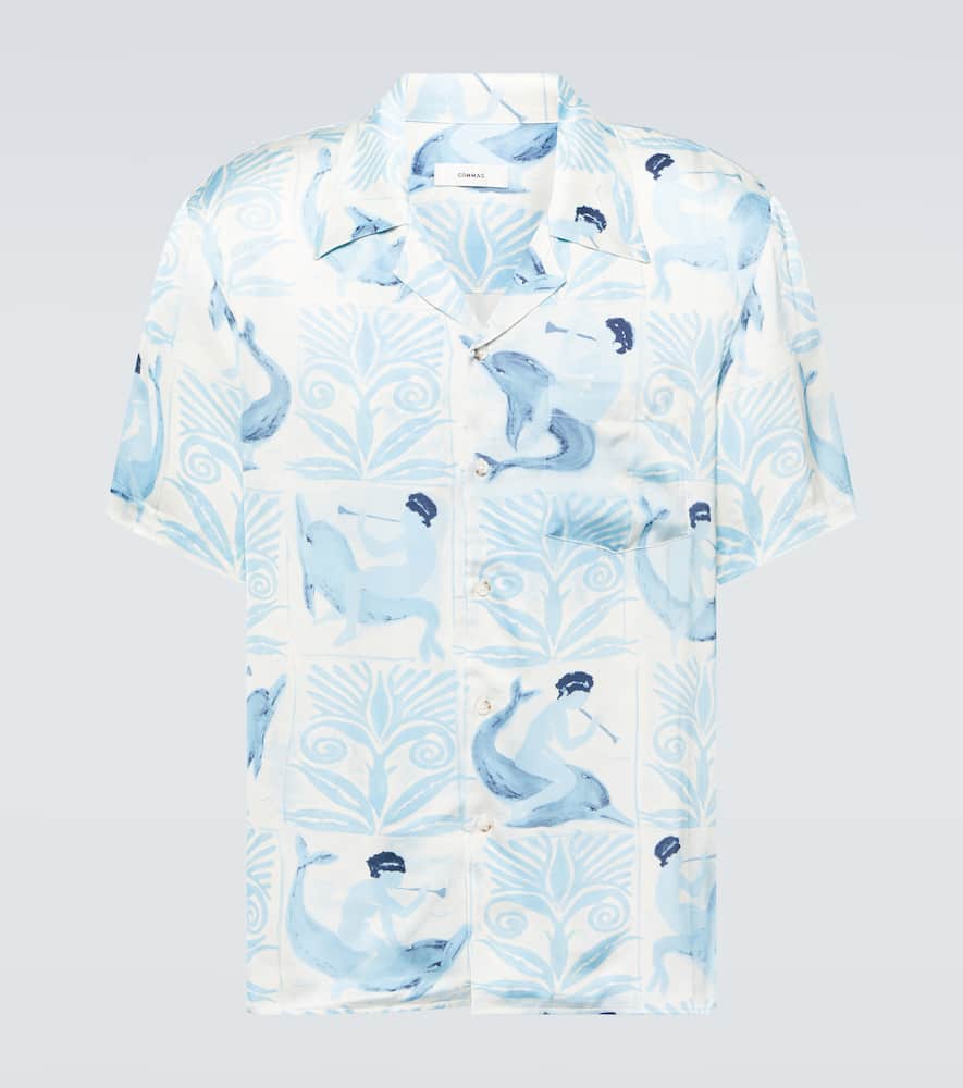 Commas Printed bowling shirt