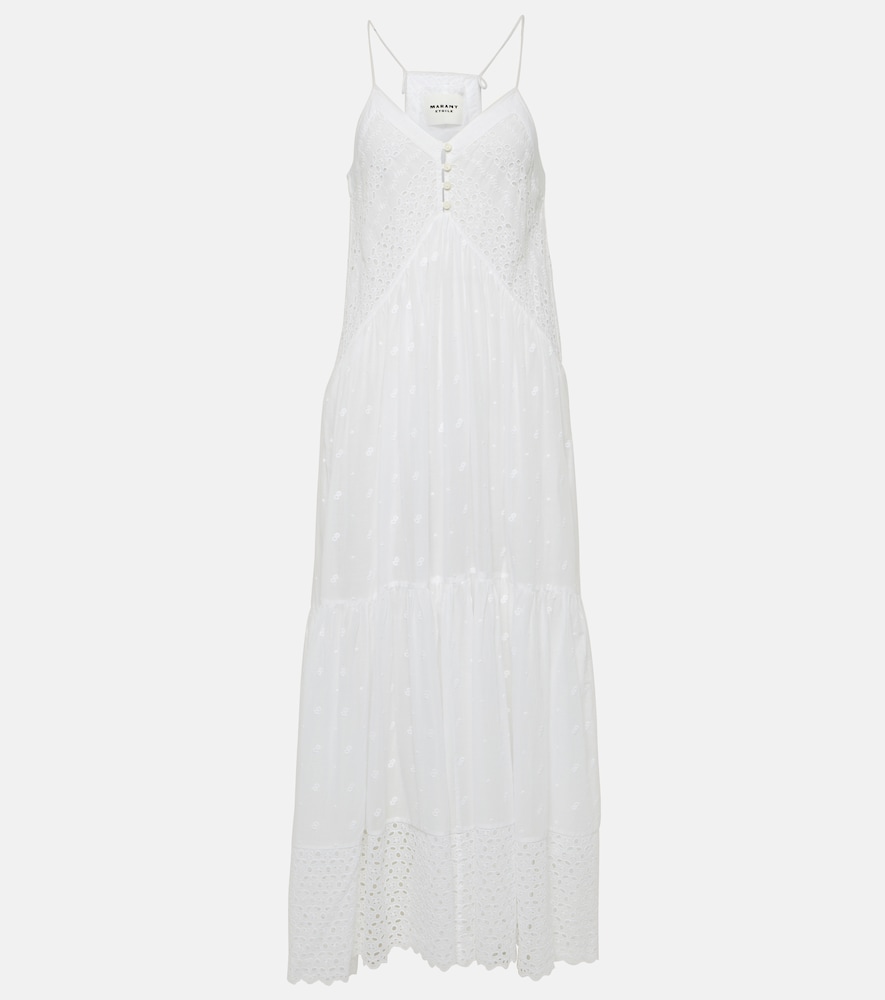Marant Etoile Women's White Sabba Cotton Maxi Dress UK Size 10 - Mytheresa