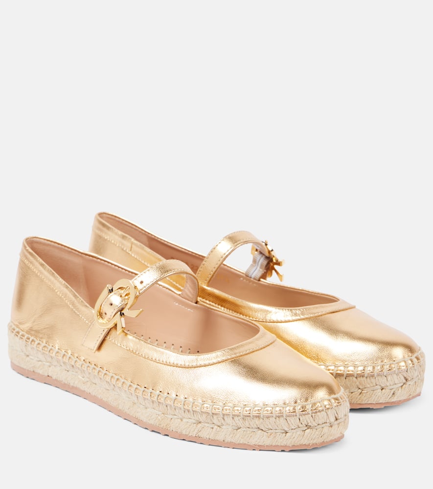 Elda metallic leather espadrilles