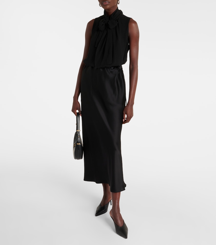  Max Mara Max Mara Mela Bow-detail Silk Top 