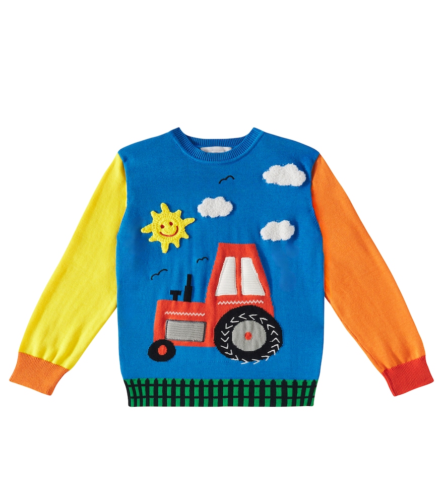 Stella McCartney Kids Jacquard cotton and wool sweater　ステラ マッカートニー キッズ ジャカード コットン & ウール セーター Stella