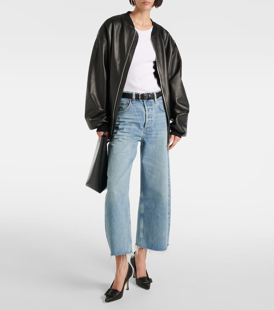 Citizen Of Humanity Blue Gaucho Cropped Wide-leg Jeans In Blue