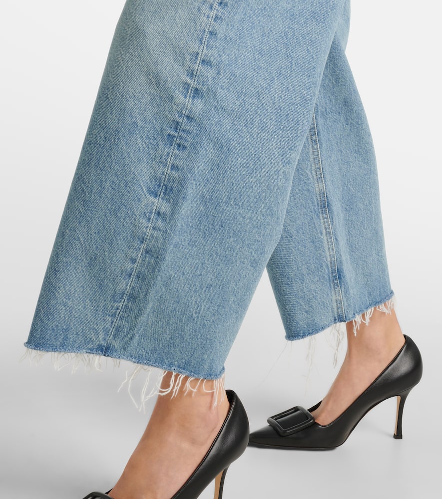 Citizen Of Humanity Blue Gaucho Cropped Wide-leg Jeans In Blue