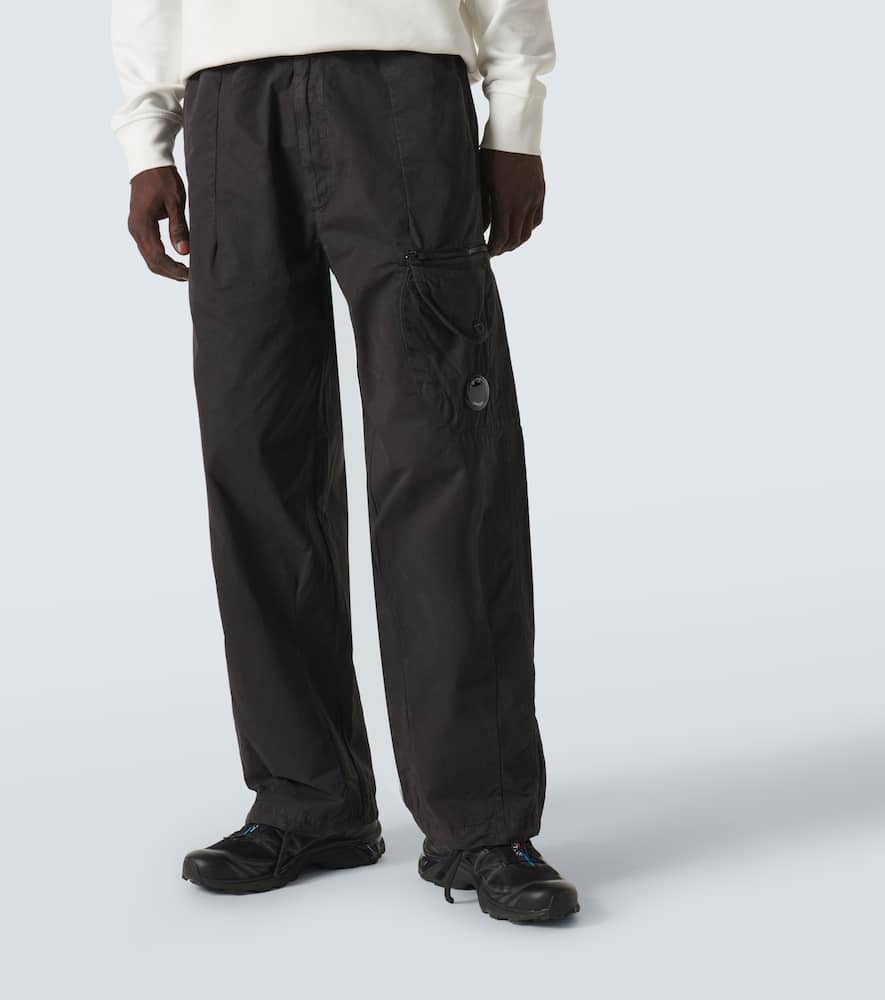 C.p. Company Cotton Cargo Pants In Black