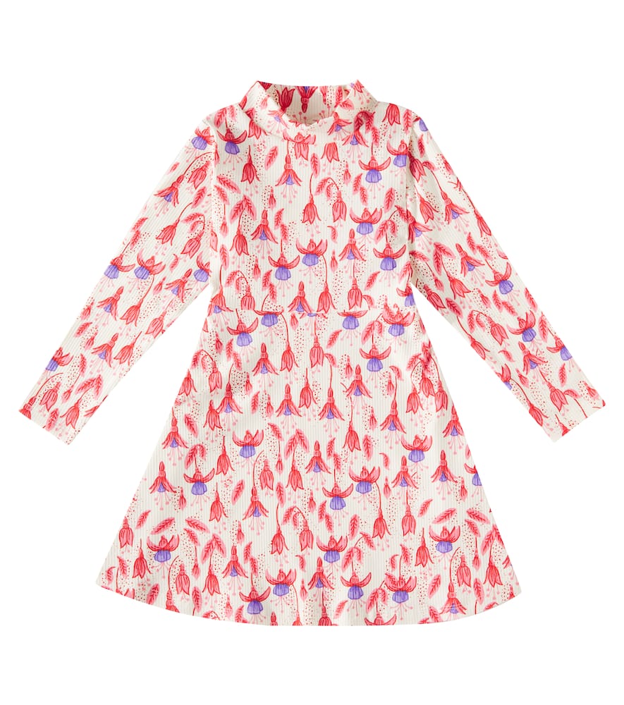 Mini Rodini Fuchsia cotton-blend dress