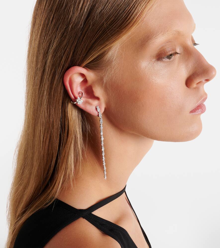 YEPREM WHISPER EAR 18KT WHITE GOLD EAR CUFF WITH DIAMONDS