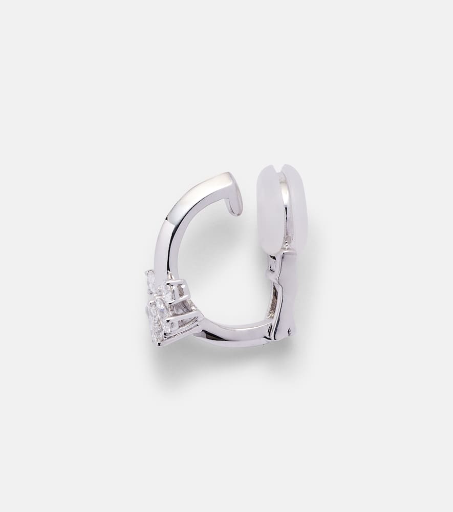 YEPREM WHISPER EAR 18KT WHITE GOLD EAR CUFF WITH DIAMONDS