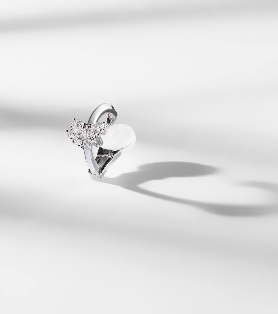 YEPREM WHISPER EAR 18KT WHITE GOLD EAR CUFF WITH DIAMONDS