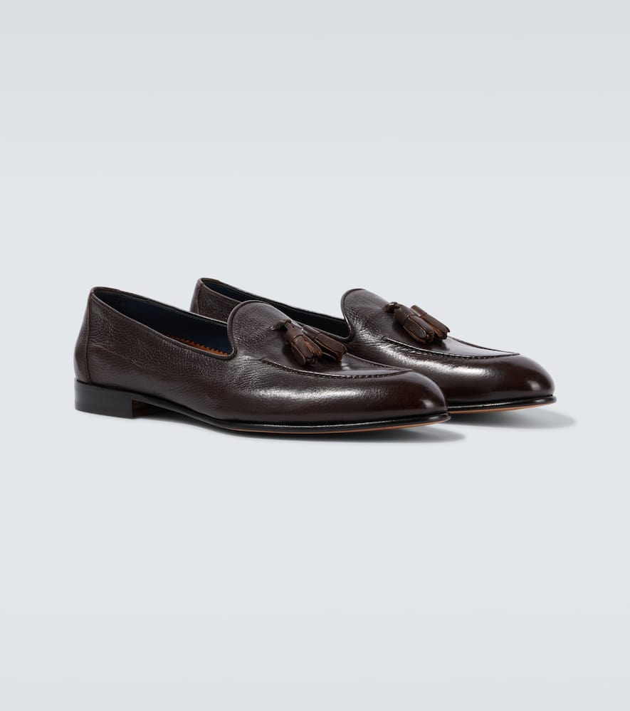 Brioni Leather Loafers In Brown