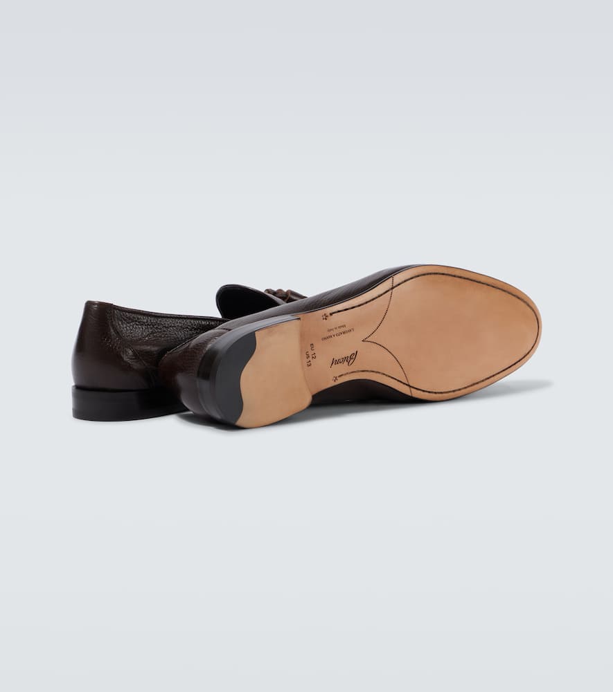 Brioni Leather Loafers In Brown
