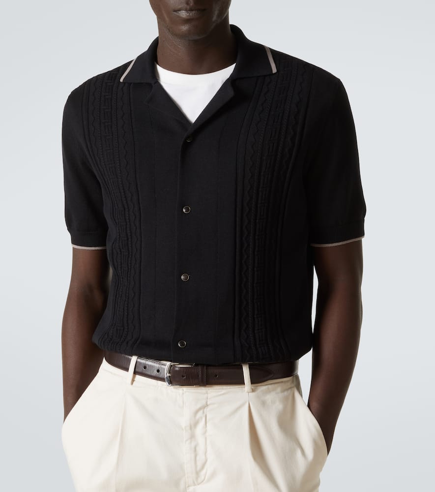 BRUNELLO CUCINELLI KNITTED COTTON SHIRT