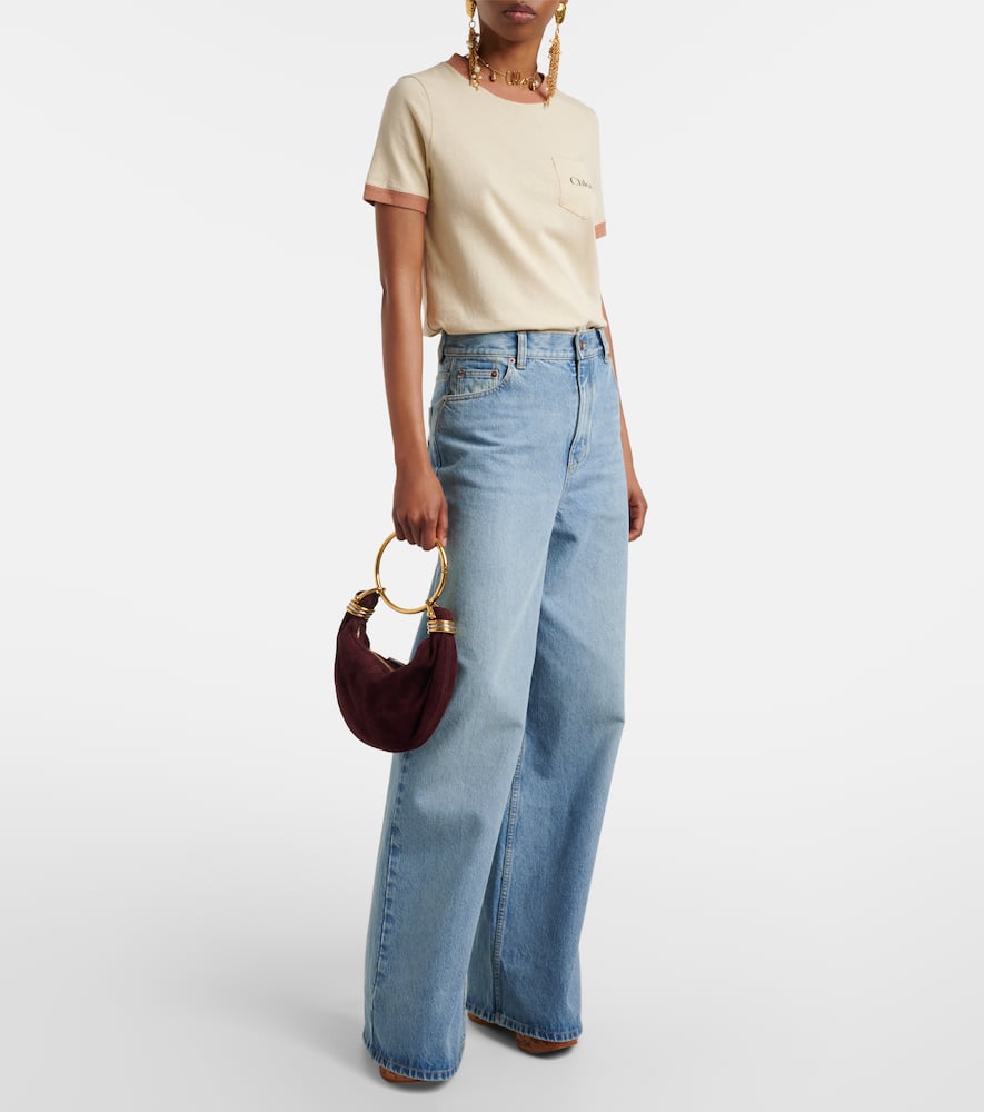 Chloé Womens Deep Violine Bracelet Hobo Mini Suede Top-handle-bag In Brown