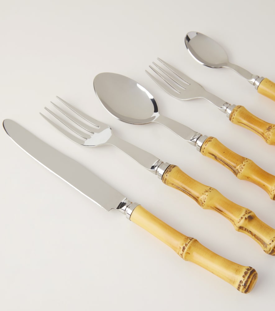  Les-ottomans Les-ottomans Bamboo 5-piece Flatware Set 