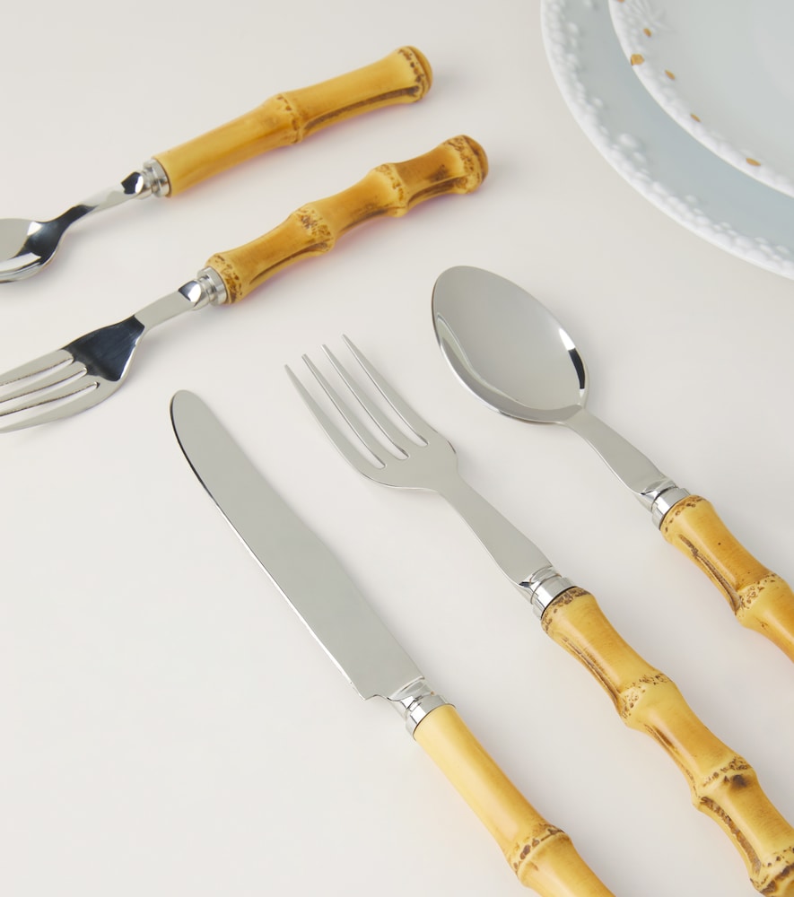  Les-ottomans Les-ottomans Bamboo 5-piece Flatware Set 