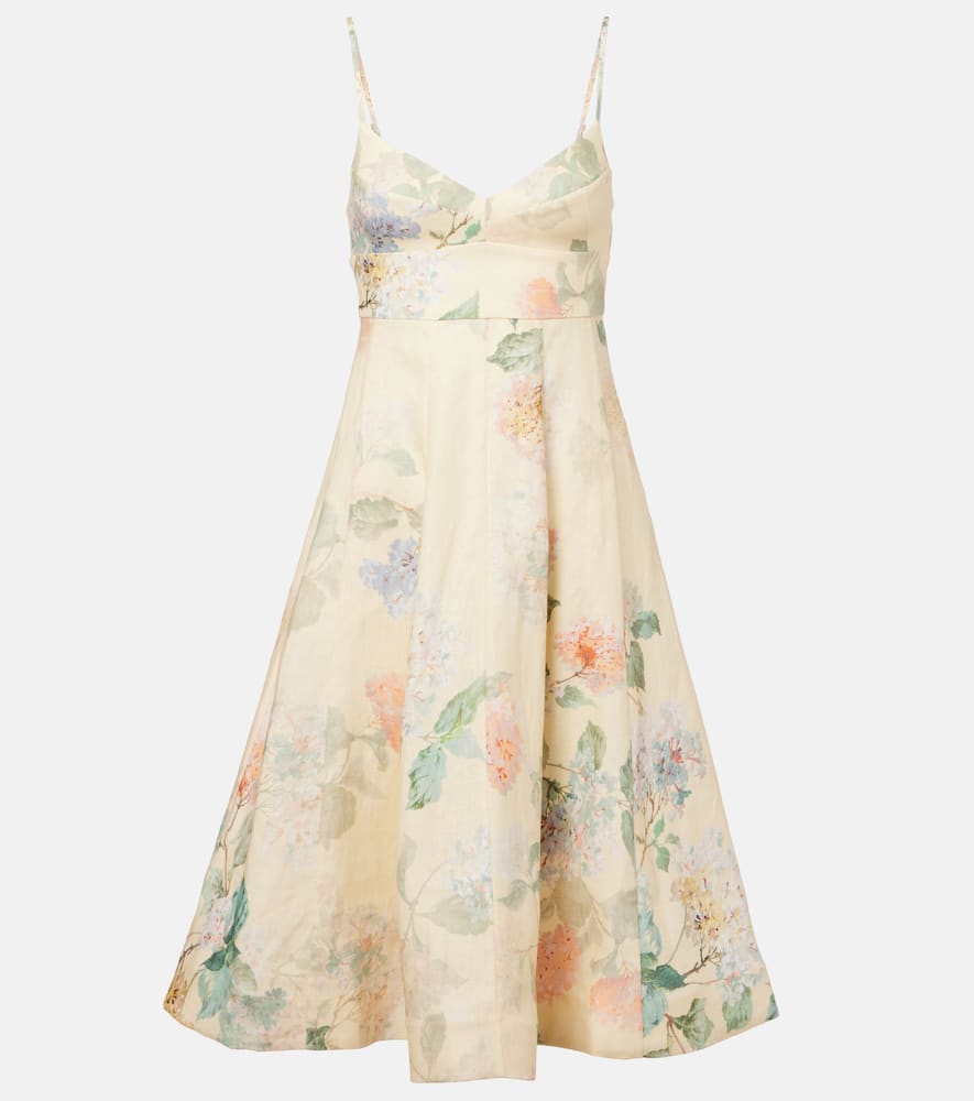 Illuminate linen midi dress