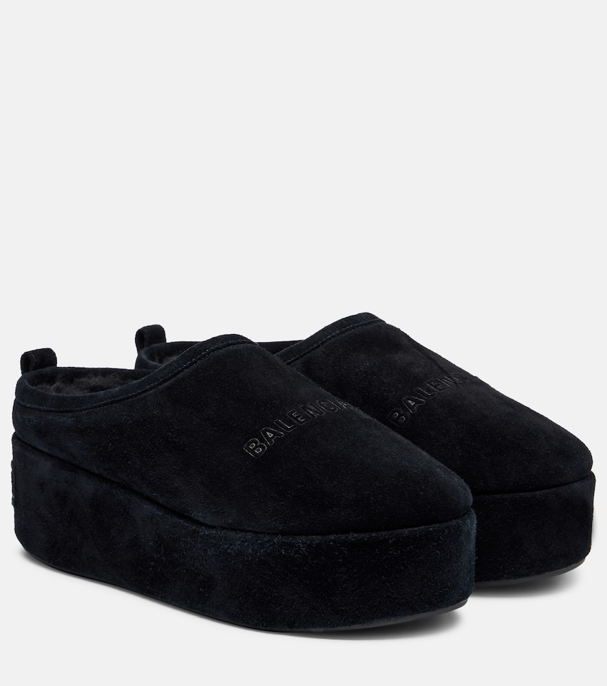 Alaska suede platform mules