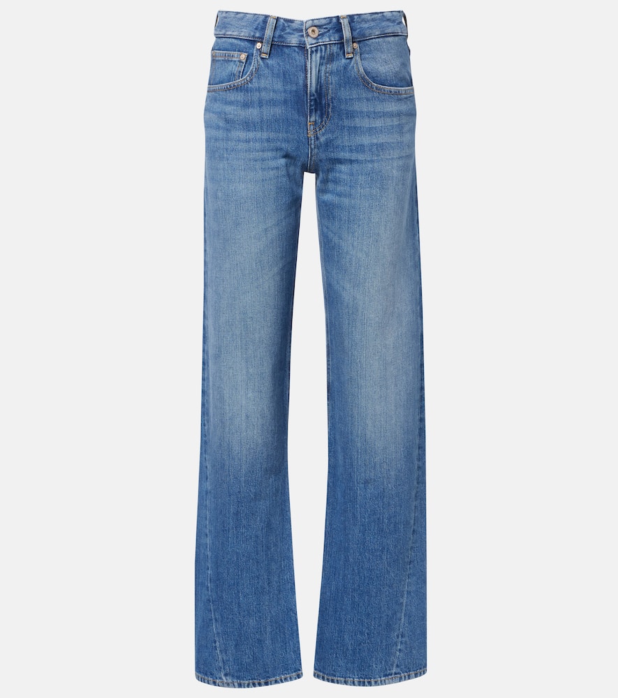 Ag Siena Low-rise Straight Jeans In Blue