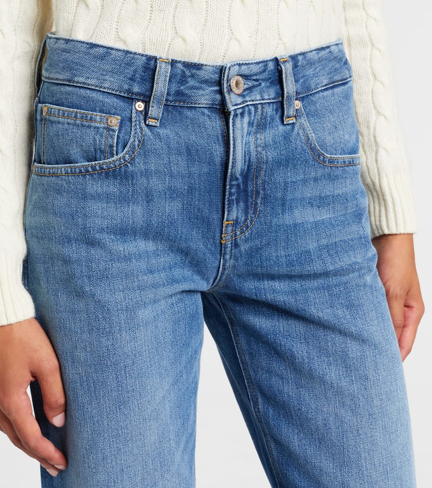 Ag Siena Low-rise Straight Jeans In Blue