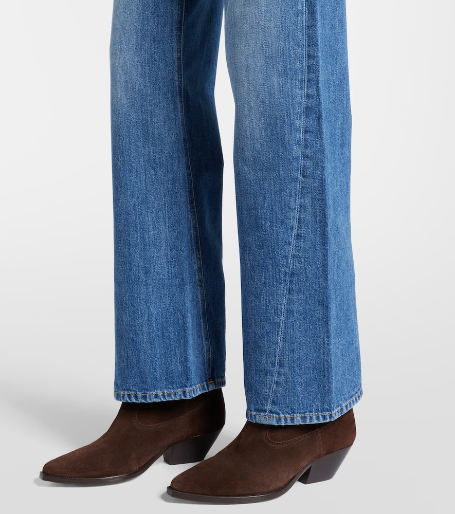 Ag Siena Low-rise Straight Jeans In Blue