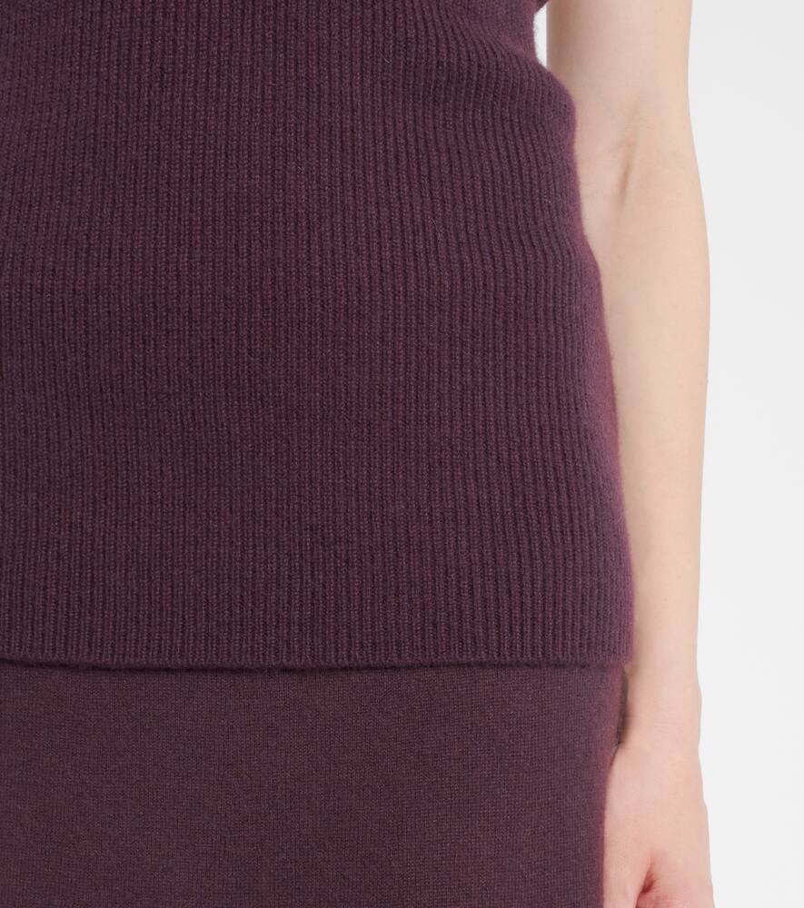 Lisa Yang Maddie Open-back Cashmere Top In Burgundy