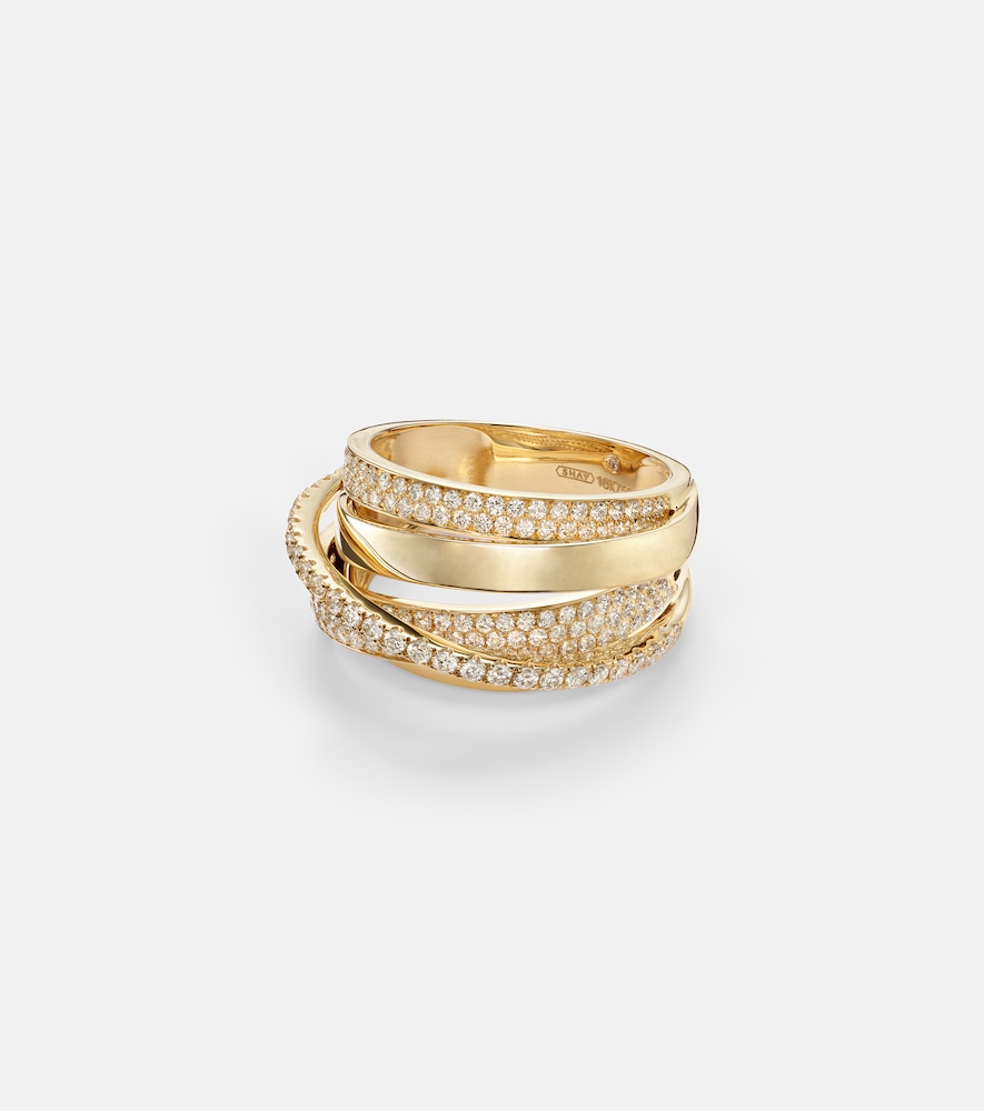 Shay Jewelry Orbit 18kt gold ring with diamonds