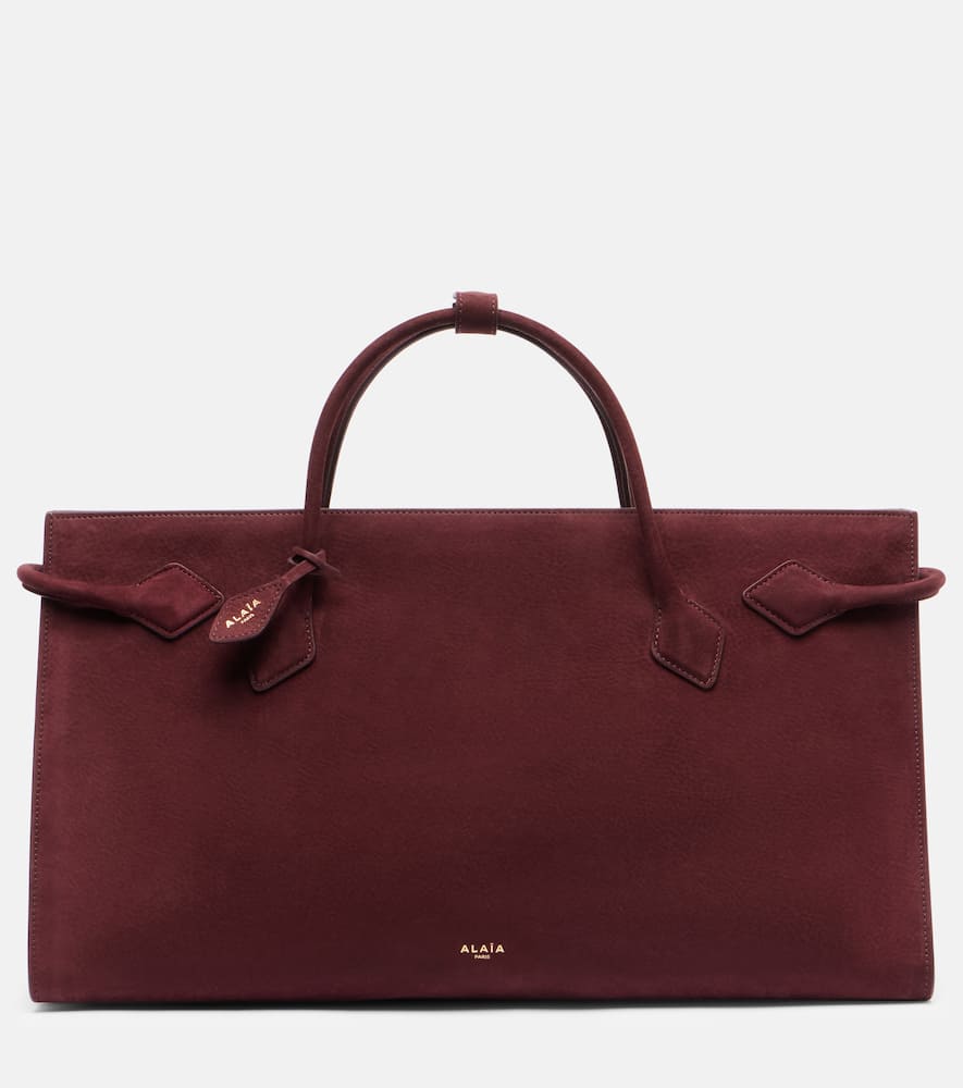 Alaïa Le Teckel Large Leather Shoulder Bag In Burgundy