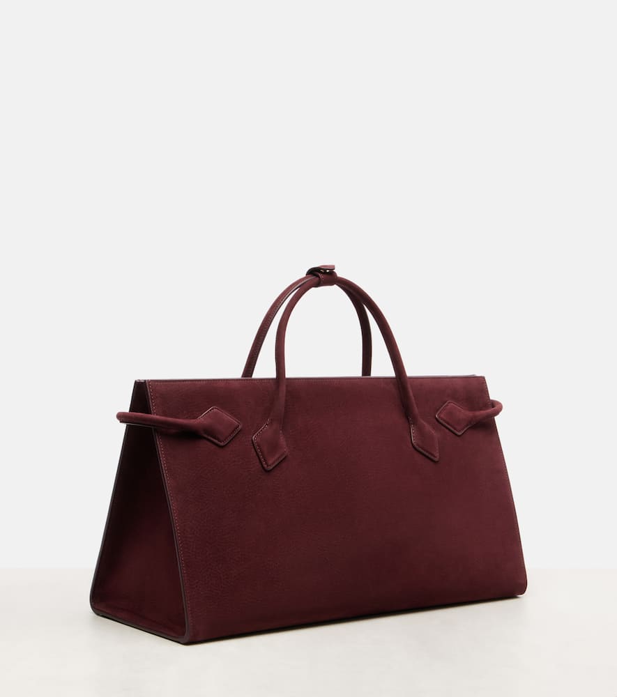Alaïa Le Teckel Large Leather Shoulder Bag In Burgundy
