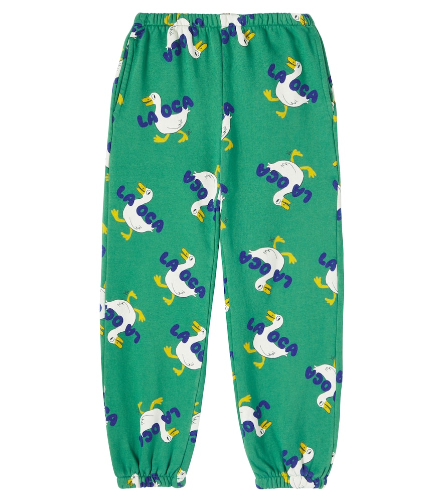 Bobo Choses La Oca Cotton Sweatpants In Green