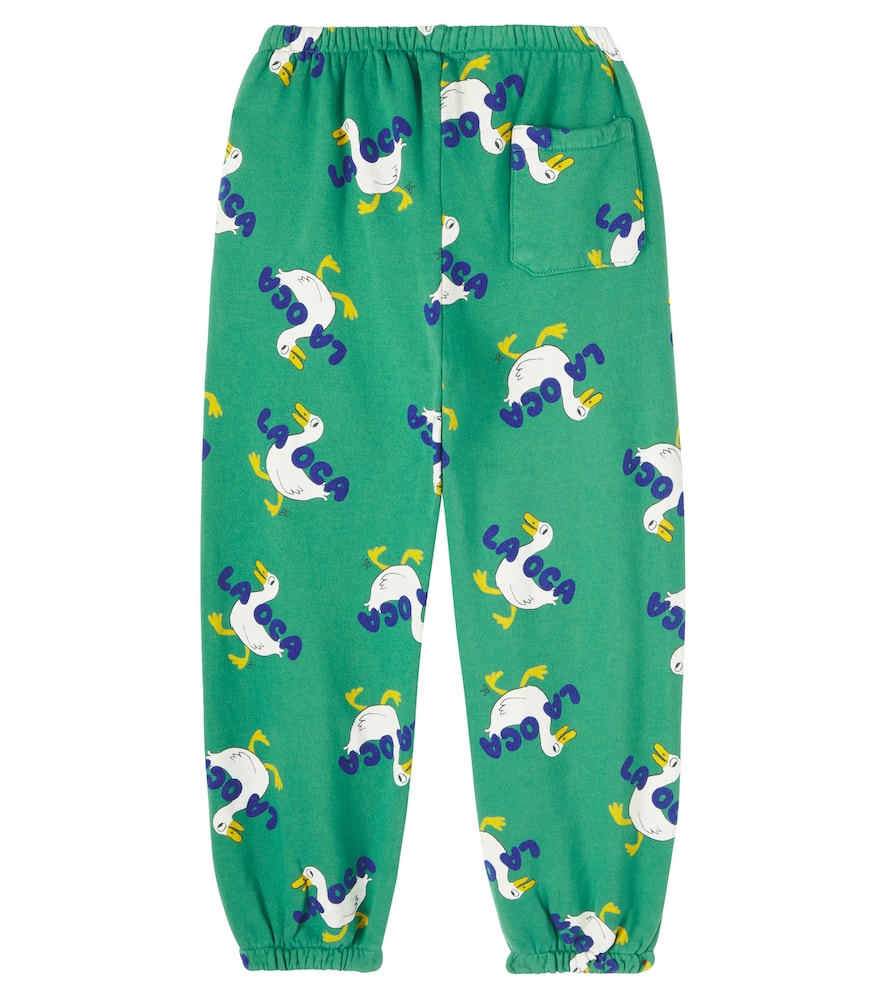 Bobo Choses La Oca Cotton Sweatpants In Green