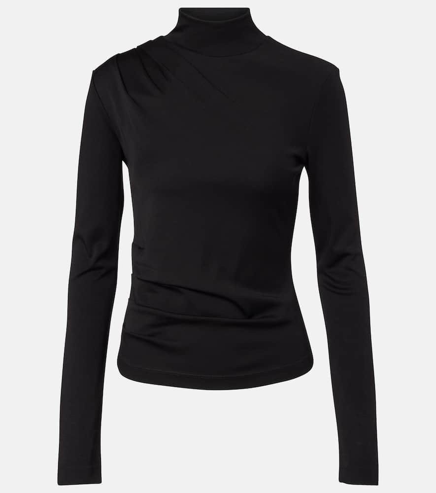 Max Mara Wool Turtleneck Sweater In Black