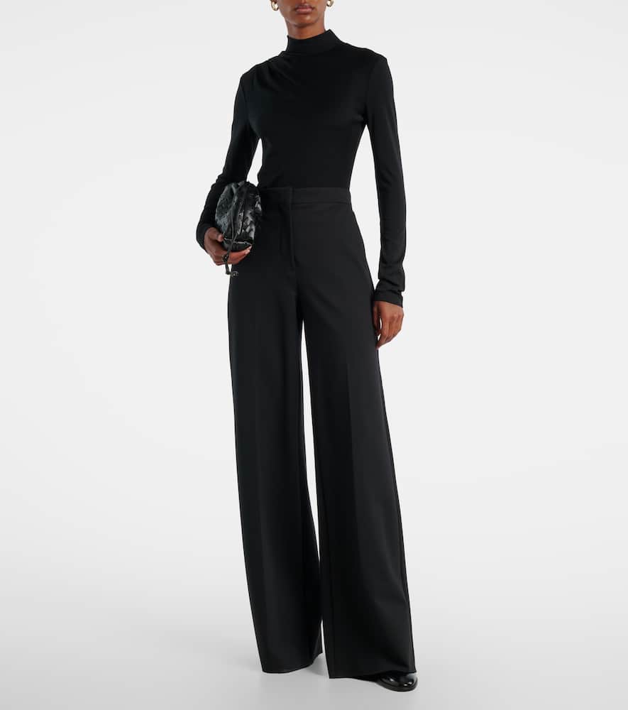 Max Mara Wool Turtleneck Sweater In Black