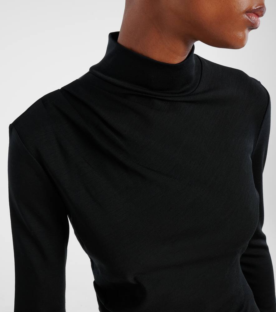 Max Mara Wool Turtleneck Sweater In Black