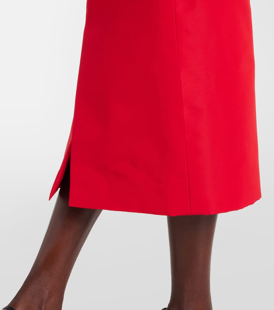 Carolina Herrera Off-shoulder Silk Cocktail Dress In Red
