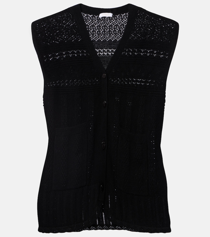 Eres Mixte Pointelle Wool and Cashmere Sweater Vest