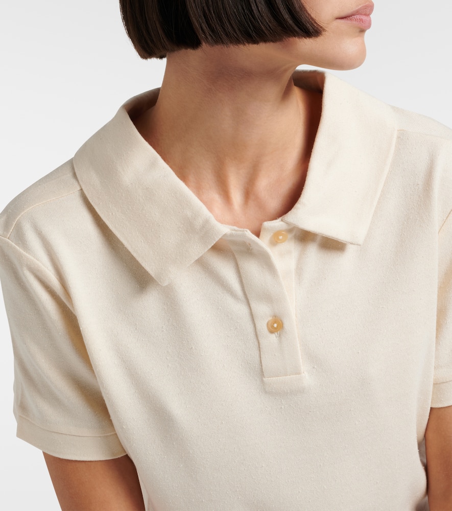 Khaite Jasna Silk Polo Shirt In Neutral