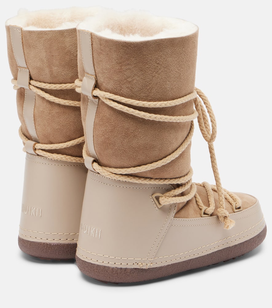 Inuikii Classic Shearling-lined Suede Snow Boots In Neutral