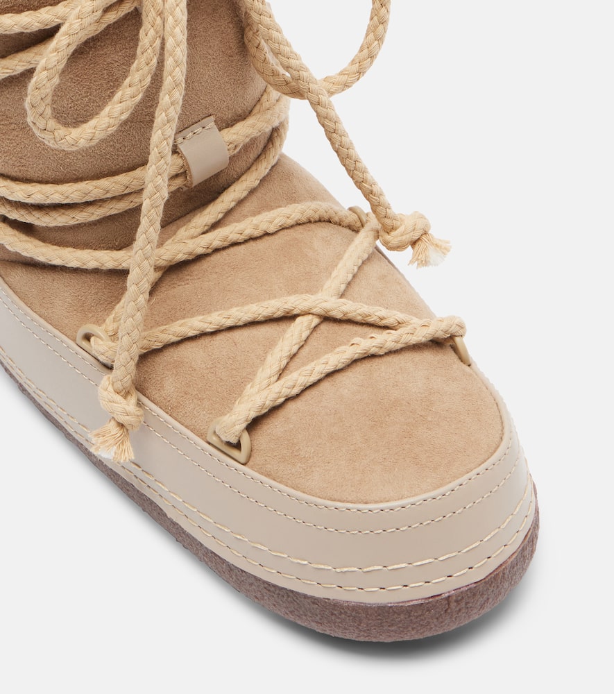 Inuikii Classic Shearling-lined Suede Snow Boots In Neutral