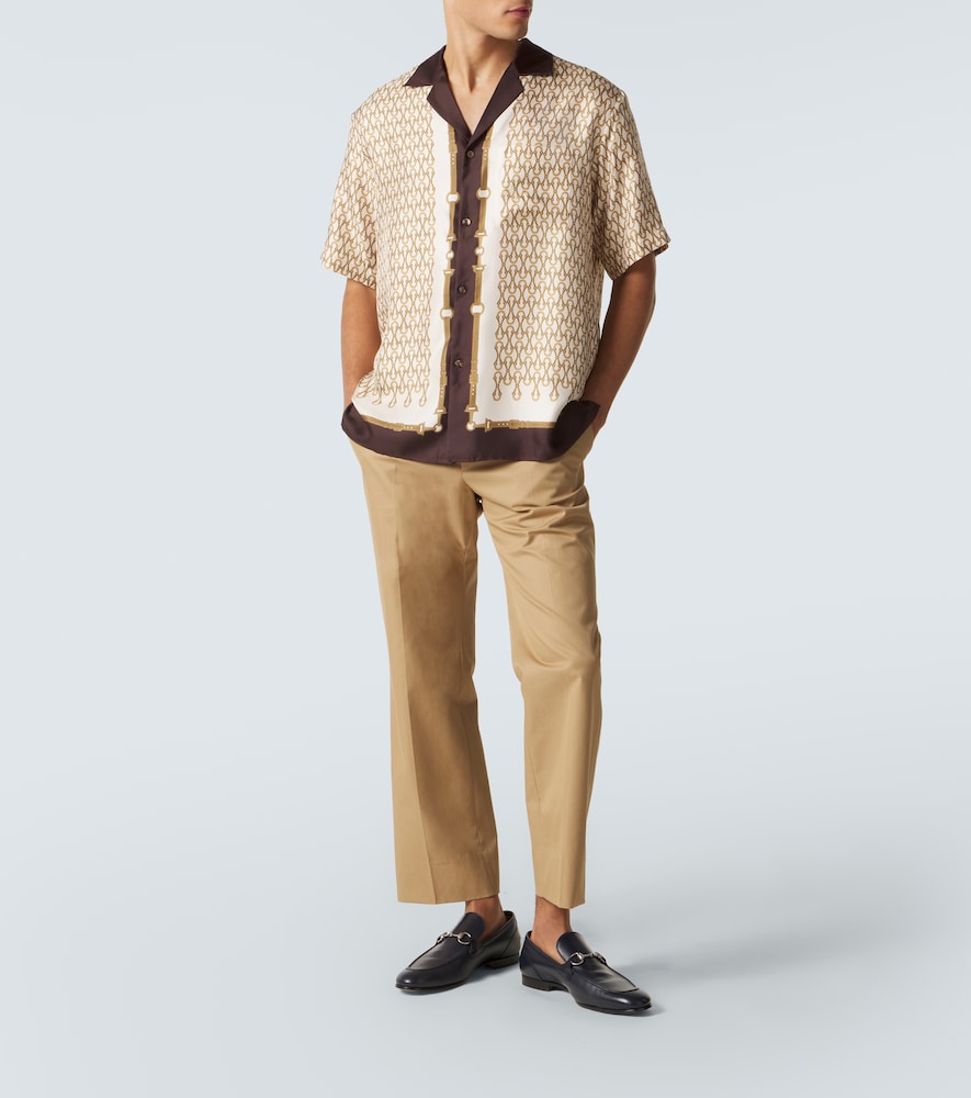  Gucci Gucci Bedrucktes Hemd Aus Seiden-twill 