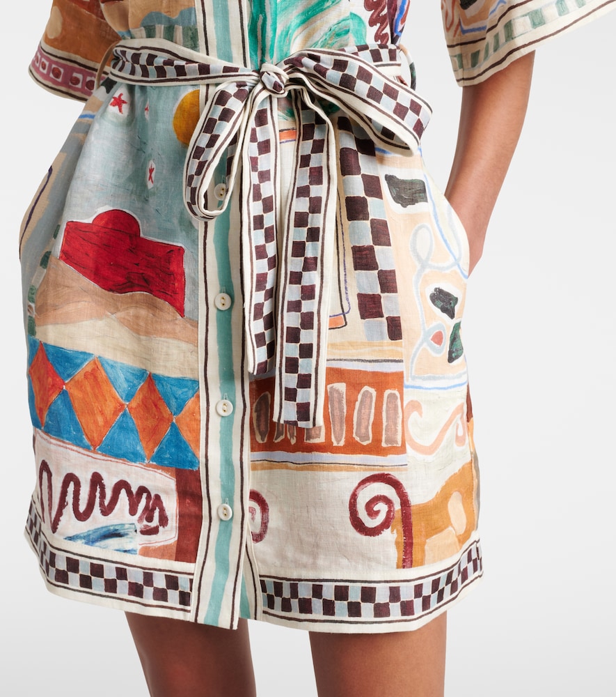  Alemais Alémais X Lrnce Hemdblusenkleid Michelle Aus Leinen 